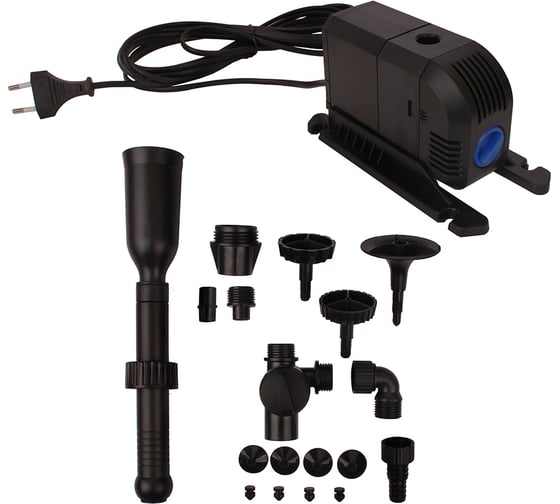 Фонтанный насос GARDEN SHOW в комплекте с насадками 20Вт, 900 л/ч, Hmax 1,5м, 1/12 ПТ000000451