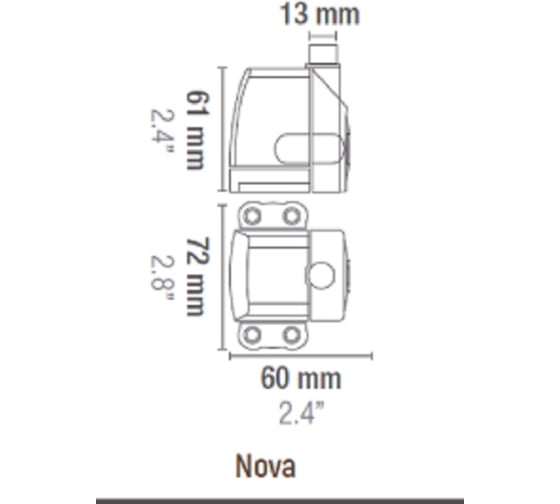 Помпа NOVA 250-800л/ч, h=1,6м, длина шнура 1,5м PRN100