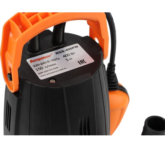 Погружной дренажный насос для грязной воды Acquaer RGS-406PW 7.5.6