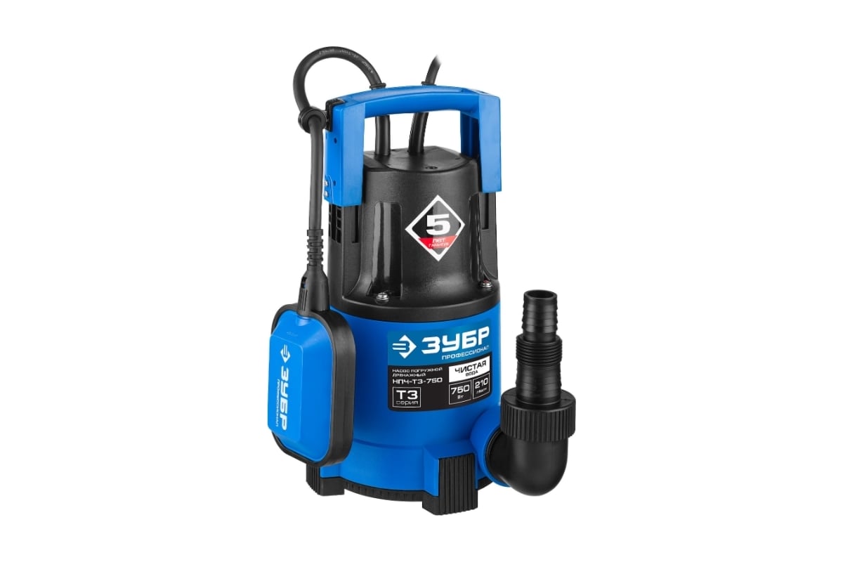 Погружной дренажный насос для чистой воды ЗУБР ЗНПЧ-400 купить, цена, фото, отзы