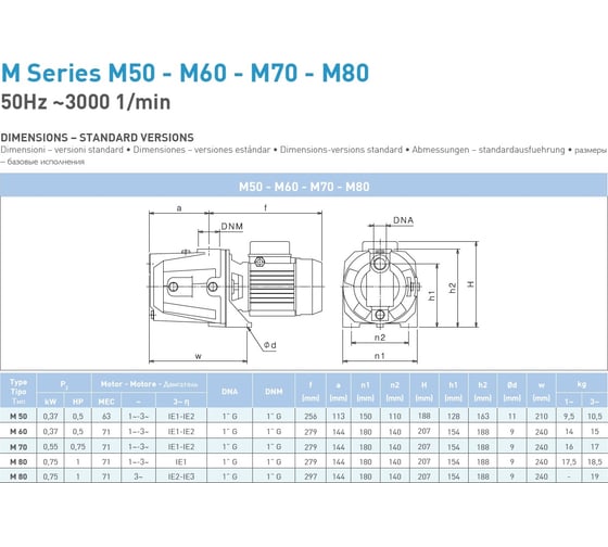 Насос SAER M 70 230V 100548318