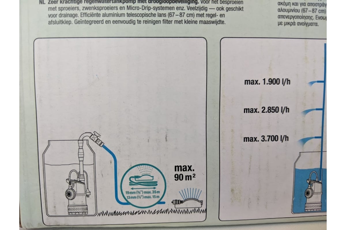 Насос для резервуаров с дождевой водой Gardena 4700/2 inox 01764-20.000 ...