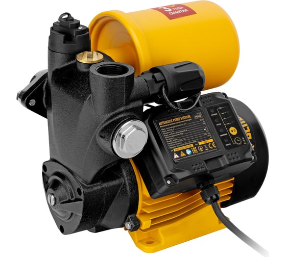 Насосная станция Denzel ps500c, 500 Вт, напор 35 м, 2200 л/ч, ресивер 2 л, блок управления 97249