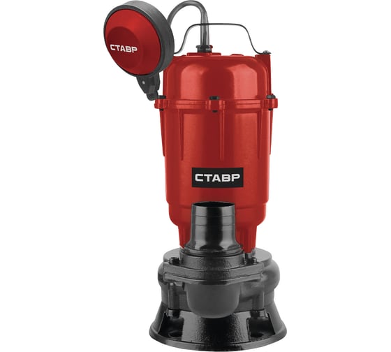 Насос погружной дренажный Ставр нпд-900ф, фекальный, 900вт, 260л/мин, 15м, корпус чугун, кабель 10м 9050600460 31826367