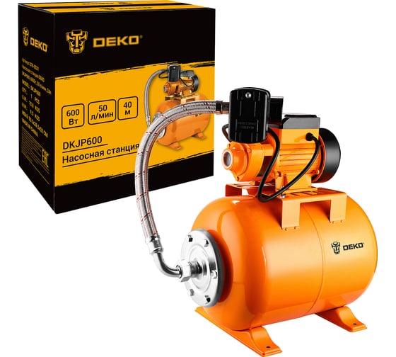 Насосная станция DEKO DKJP600, 600 Вт, 50 л/мин, 24 л 076-0531