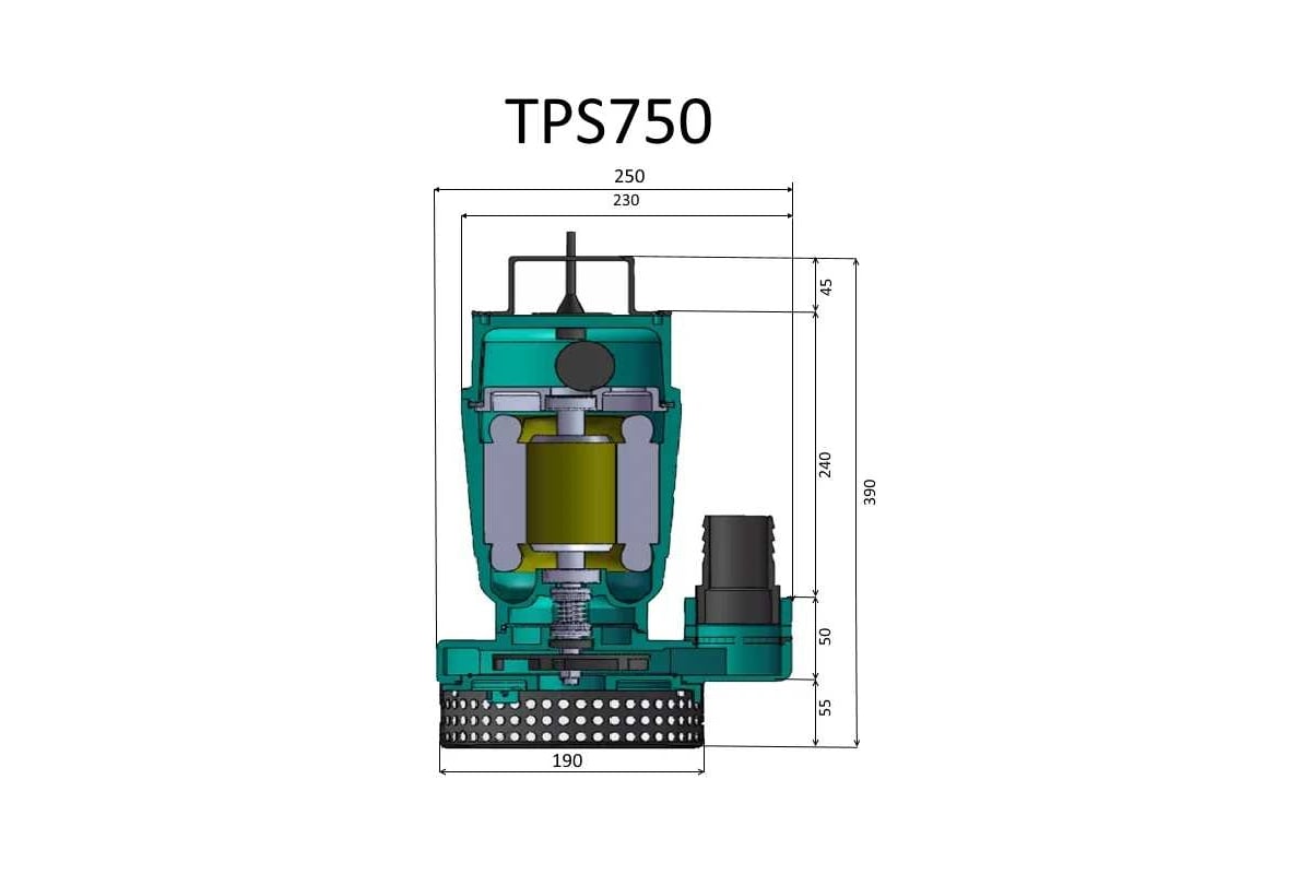 Насос дренажный чугунный pumpman TPS750A 82015 - выгодная цена, отзывы ...