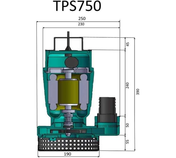 Насос дренажный чугунный pumpman TPS750A 82015