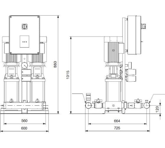 Установка повышения давления Grundfos Hydro Multi-S P 2CR10-10 3X400/50 DL 95922792