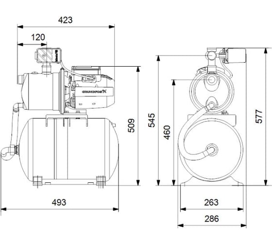 Насосная станция Grundfos JP 5-48 PT-H 99463877