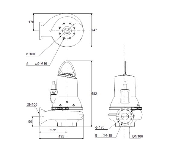 Насос Grundfos SL1.80.100.22.4.50DС 3x380-415 В 98624695