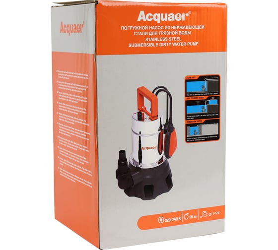Погружной центробежный насос Acquaer RGSM-1000PSW-2 Нерж 7.5.84