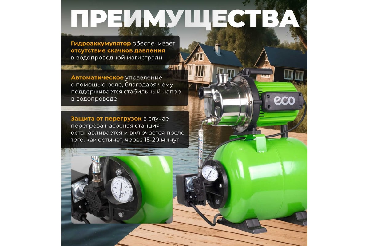 Станция водоснабжения автоматическая ECO GFI-1202