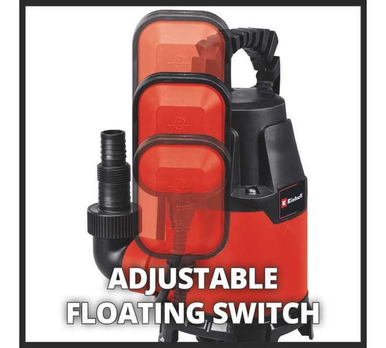 Насос погружной дренажный для грязной воды Einhell GC-DP 3325, 330 Вт, 9500 л/ч,25мм 4181530