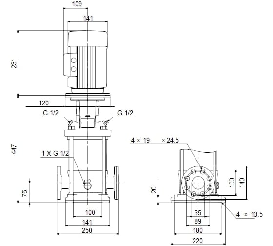 Насос Grundfos CR 1-12 HQQE 96516248