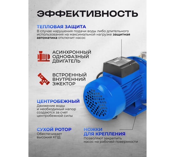 Насос самовсасывающий Forsage (230В, 50Гц, 750Вт, 50л/мин) (обмотка CU) F-JS100 COPPER(61150)