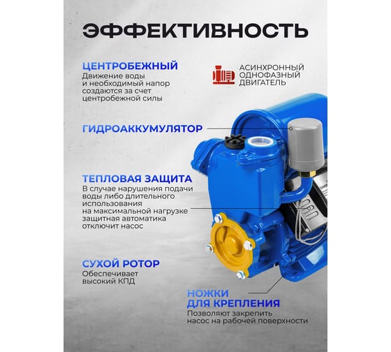 Насос самовсасывающий Forsage (230В, 50Гц, 250Вт, 30л/мин) (обмотка CU) F-PS170 ALU(61160)