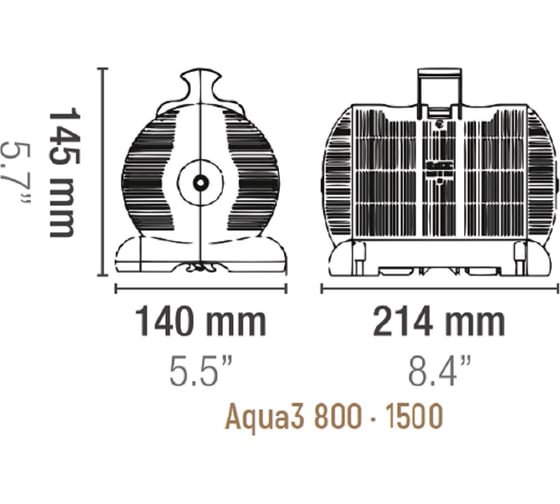 Фонтанный насос с насадками SICCE Aqua 3 - 800 PLQ100