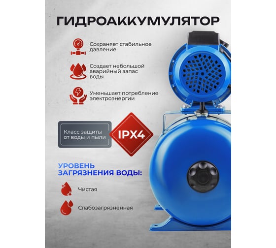 Насос самовсасывающий Forsage 230В, 50Гц, 1100Вт, 55л/мин (обмотка CU) F-AUTO-JS110 COPPER(61135)