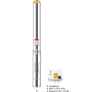 Скважинный насос LEO 4XR 16/17-4, 4 кВт, 380В, Qном. 15,0 m3h, Hном. 63 m, Qmax. 21,0 m3h, Hmax. 107 m 2087