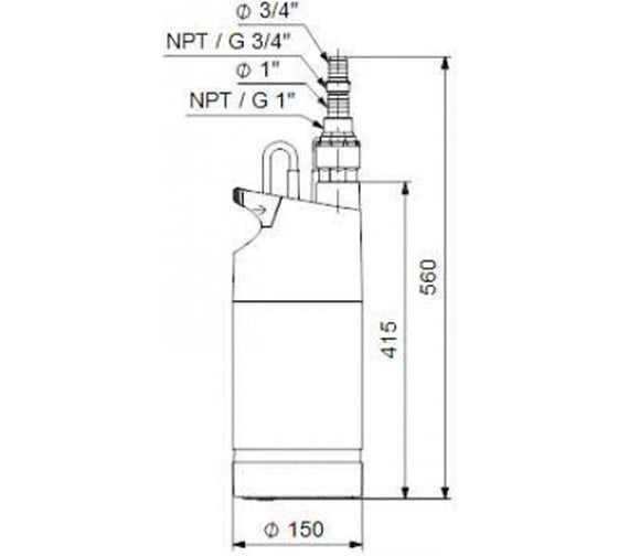 Насос погружной Grundfos SB 3-45 AW поплавковый фильтр с поплавковым выключателем НС-1649833