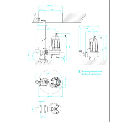 Погружной фекальный насос Dreno Pompe COMPATTA 32 T 2000028