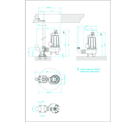 Погружной фекальный насос Dreno Pompe COMPATTA 4 T 2000034