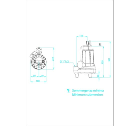 Погружной насос Dreno Pompe ALPHA V 3 M/G 2000244