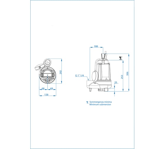 Погружной дренажный насос Dreno Pompe BIC 32-2/037 M/G 2000338
