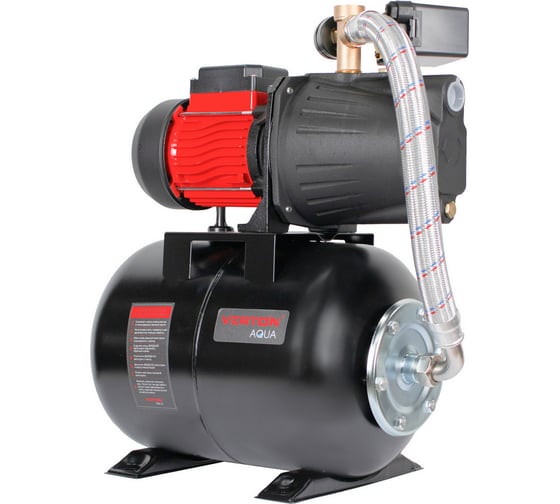 Насосная станция Verton AQUA PS1400C/24 (1400Вт, 66л/мин, 24л, гл. 9м, h 56м, вых. 1/32, 3 бар) 01.13297.22780