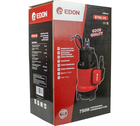 Дренажный насос EDON Q750/35 37629