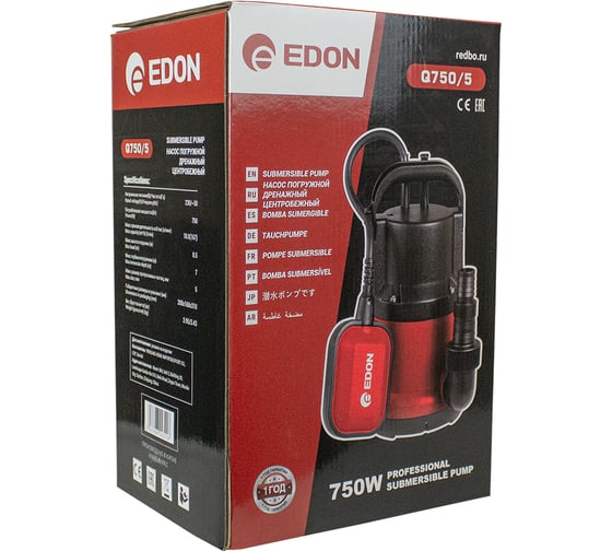 Дренажный насос EDON Q750/5 37626