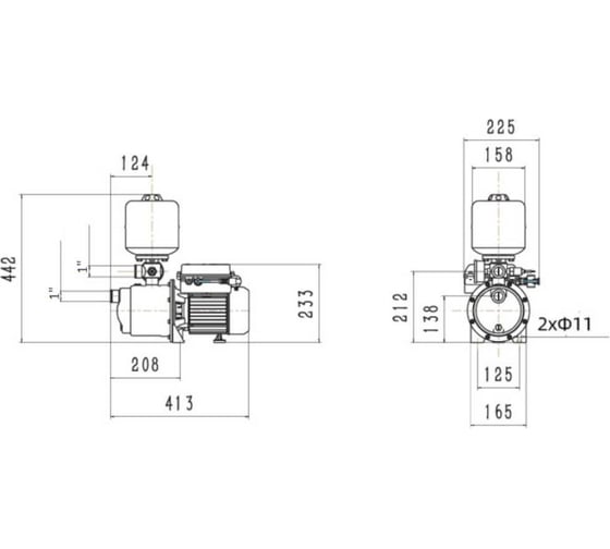 Установка насосная повышения давления SHIMGE PX-E 404 (1x220В; 0,75кВт) 10130500048