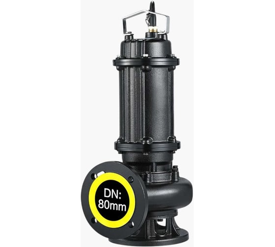 Насос канализационный AQUAVIVA 80WQ40-16-4/JY(DN80,Q 40м3/ч,H 16м,P 4kW,380V)с агитатором 67395 1