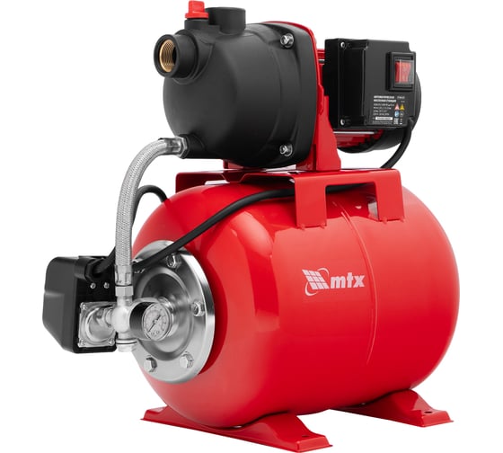 Насосная станция MTX PS1000-24P, 1000 Вт, напор 43 м, 4300 л/ч, ресивер 24 л, пластик 99150