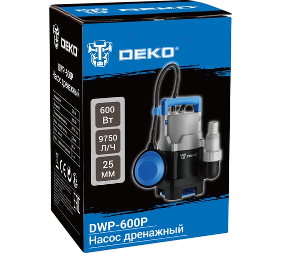 Дренажный насос DEKO DWP-600P 076-0519