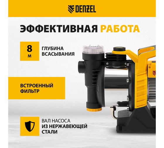 Садовый поверхностный насос Denzel GP1100SS 97305