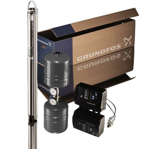 Пакет для водоснабжения Grundfos SQE 2-115 с прибором CU 301 кабель 80 м НС-1027495 0