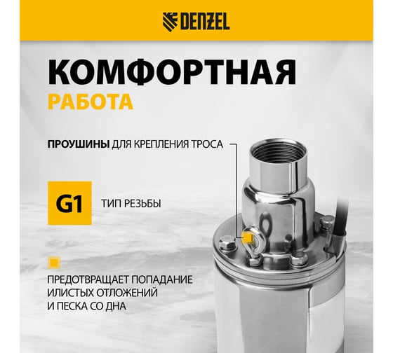 Скважинный винтовой насос Denzel DWS-3.5-100 3.5" 97251