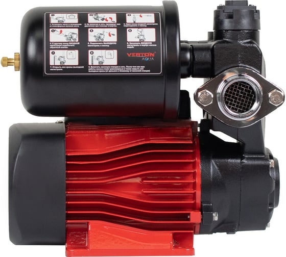 Насосная станция VERTON AQUA APS400M (400Вт, 43л/мин, 2л, гл. 8м, H 35м, вых. 1", 1.5 бар) 01.13297.13312