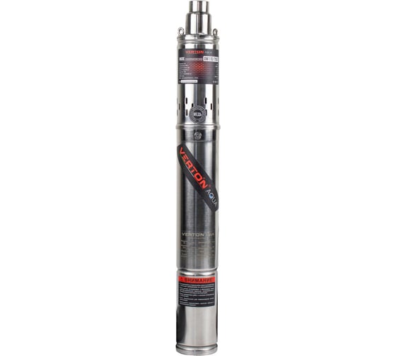 Скважинный винтовой насос VERTON DW110/750S (750Вт,Qmax 35л/мин,Hmax 110м,d насоса 76мм, верх.забор) 01.13295.13330