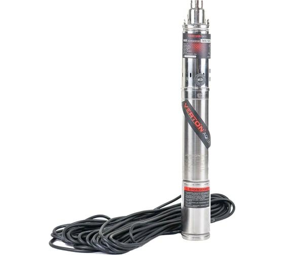 Скважинный винтовой насос VERTON DW90/550S (550Вт,Qmax 32л/мин,Hmax 90м,d насоса 76мм, верх.забор) 01.13295.13328 1