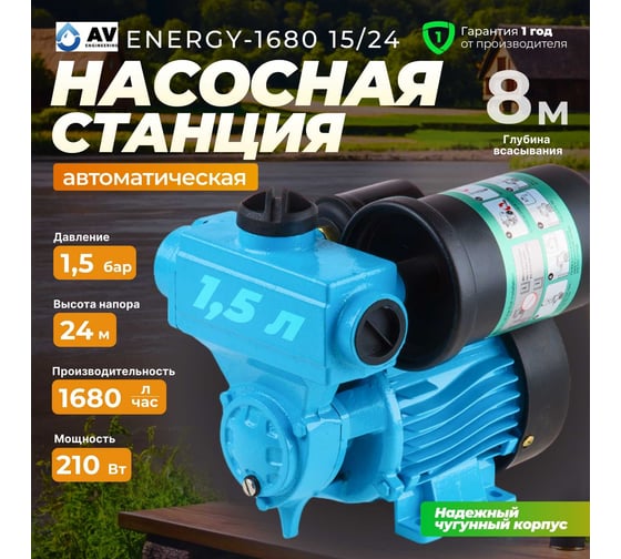 Насосная станция AV Engineering ENERGY-1680 15/24 AVE118E08