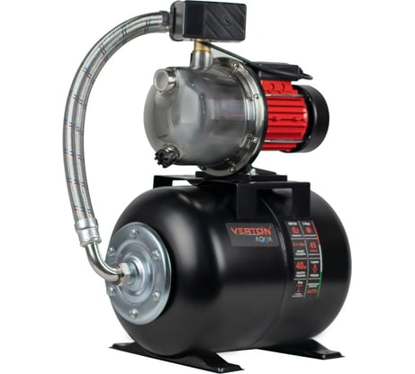 Насосная станция VERTON AQUA PS600S/24 600 Вт, 45 л/мин, 24 л, гл. 8 м, высота 40 м, 1", 3 бар 01.13297.13550