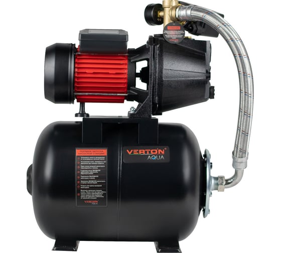 Насосная станция VERTON AQUA PS900C/24 900 Вт, 50 л/мин, 24 л, гл. 8 м, высота 45 м, 1", 3 бар 01.13297.13547