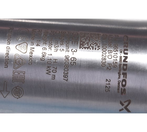 Погружной скважинный насос GRUNDFOS SQE 3-65 96510159