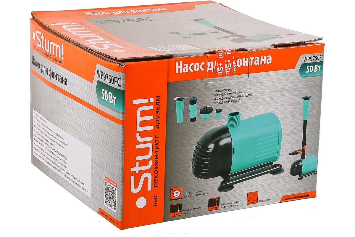 Фонтанный насос Sturm WP9750FC - выгодная цена, отзывы, характеристики ...