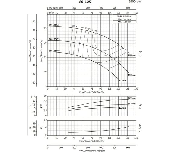 Моноблочный фланцевый насосный агрегат Purity PSTC 80-125/75 100580154