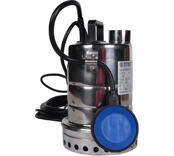 Дренажный насос с поплавком STOUT Spd-0001-200450 RG0091CN917E64