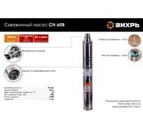 Скважинный насос Вихрь СН-60B 68/3/8