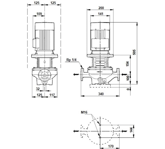Центробежный насос Grundfos TP 32-200/2 96086661